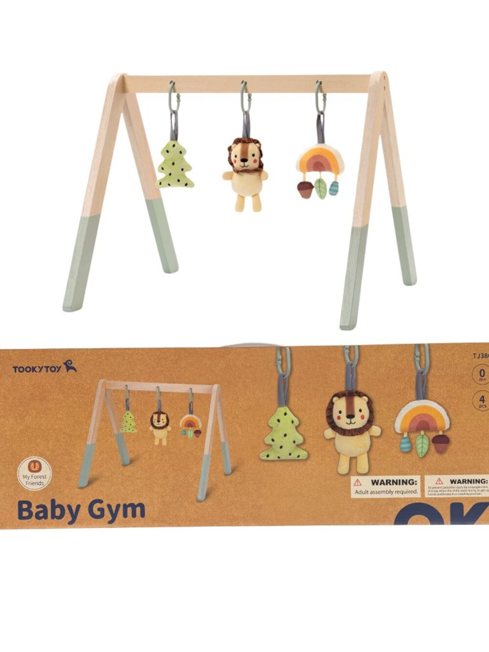 Brand New Wooden Baby Gym - Montessori Activity Center with Hanging Toys - Picture 7 of 16